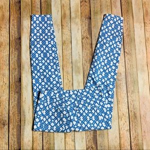 Vineyard Vines Womens Blue White Lattice Jean Sz 0